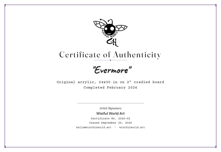 The numbered certificate of authenticity